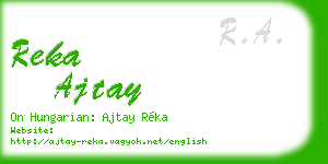 reka ajtay business card